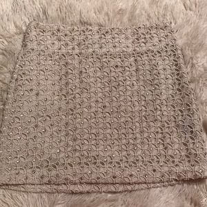 White/ivory crystal skirt